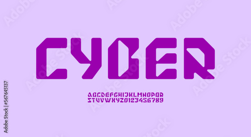 Abstract hi tech techno alphabet font, for your future digital design logo or brand name or game, vector illustration 10EPS