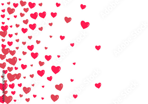 Pink Confetti Vector White Backgound. Valentine