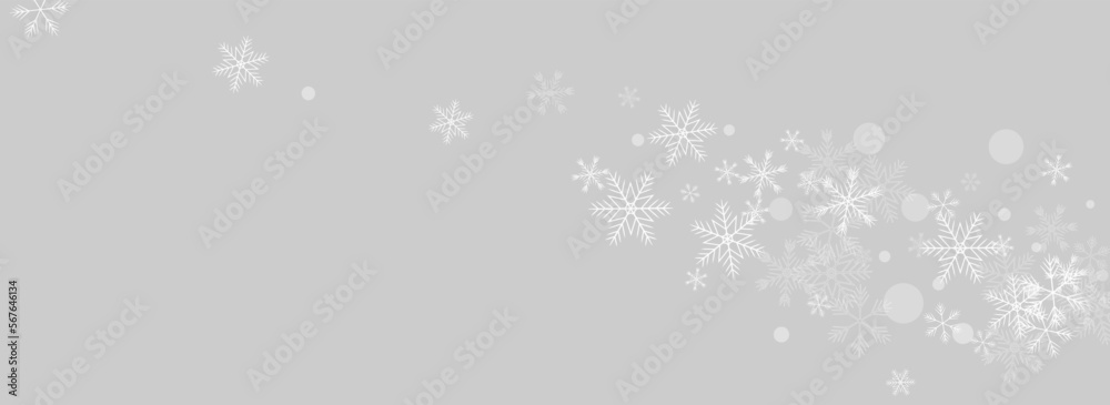 Golg Snow Vector Panoramic Grey Background. New