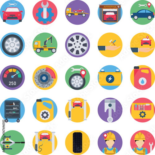 Car Repairing icons set, Car Repairing vector icon, Car Repairing icons pack, car service icons set, car service icons pack, auto service icons pack, car service flat icons set