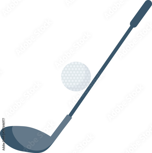sports golf stick and golf ball