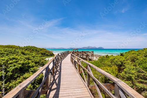 wooden bridge in the sea