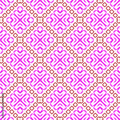 Vector geometric ornament in ethnic style. Seamless pattern with abstract shapes, repeat tiles. Vintage retro texture.Repeating pattern for decor, fabric,textile and fabric.