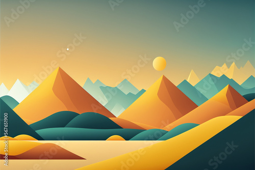 Sleek Minimalist Background. Creative Illustration Elements for wall art  wallpapers or print. Ai generated