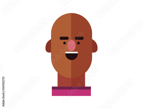 Cartoon style Emoji character. boy profile photo icon, man portraits. User photo. Perfect for coloring book, textiles, icon, web, painting, book, t-shirt print. flat face design character isolated.