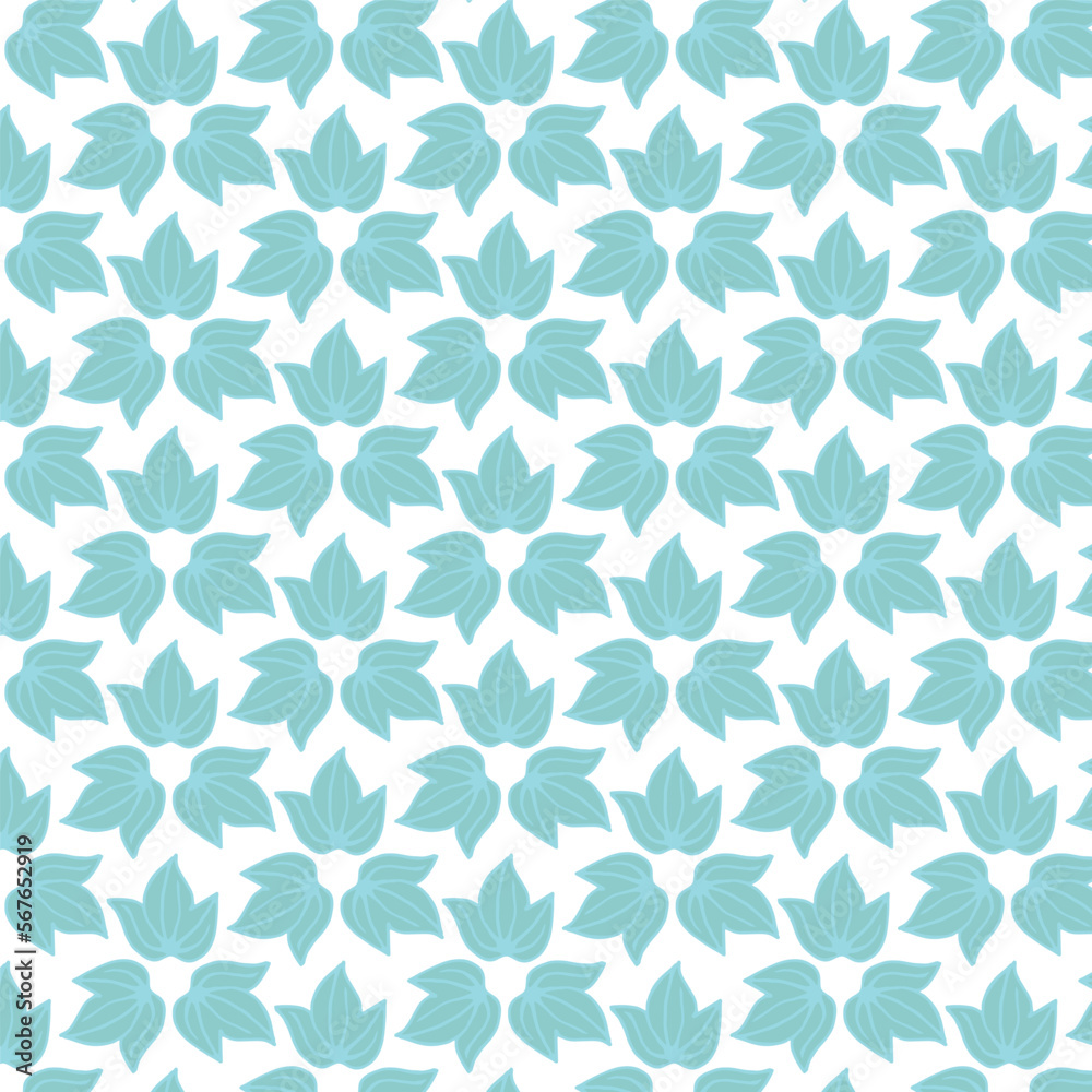 White background with blue geometric flowers. Decorative seamless pattern for wrapping paper, wallpaper, textile, greeting cards and invitations. White background with blue geometric flowers. Decorative seamless pattern for wrapping paper, wallpaper, textile, greeting cards and invitations.