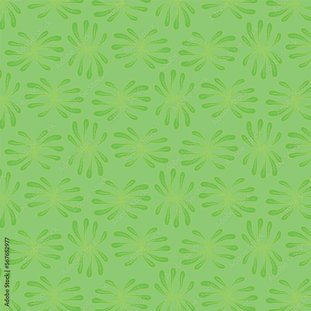 Green background with geometric leaves pattern. Decorative seamless pattern for wrapping paper, wallpaper, textile, greeting cards and invitations. Green background with geometric leaves pattern. Decorative seamless pattern for wrapping paper, wallpaper, textile, greeting cards and invitations.
