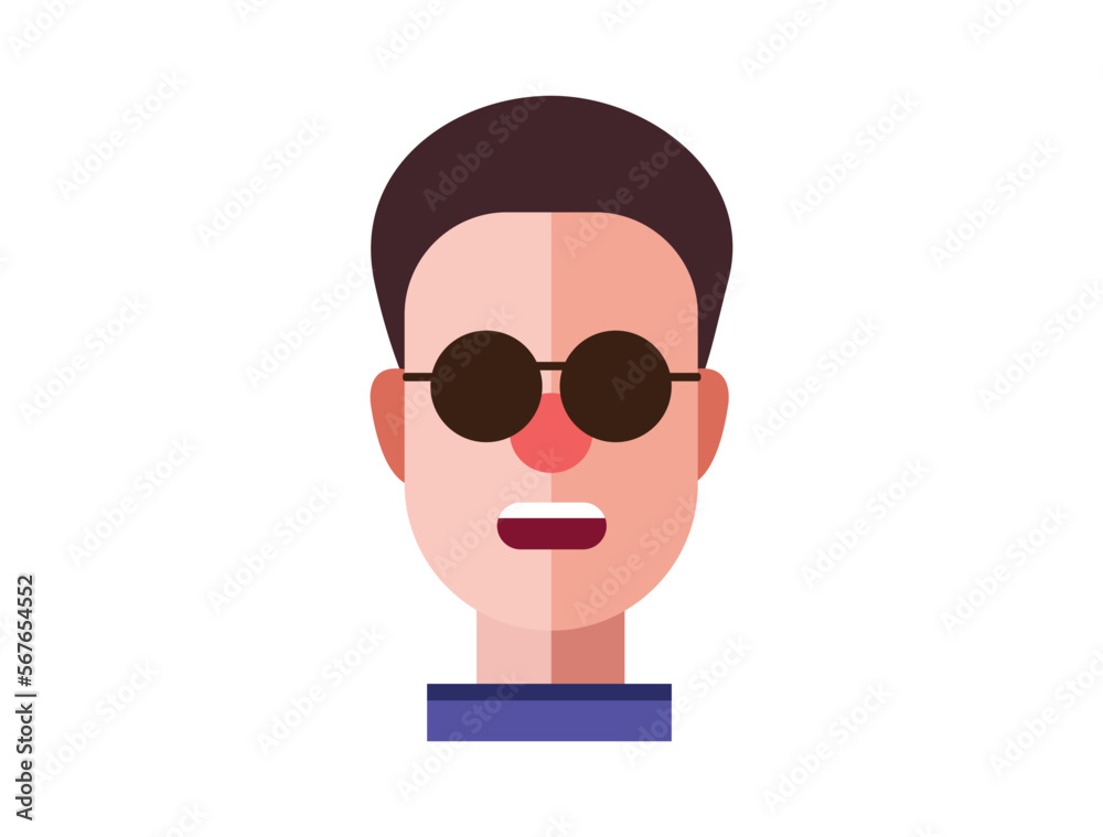 Profile Icon Male Head. Face Flat Design Vector Illustration. Perfect for coloring book, textiles, icon, web, painting, books, t-shirt print. Profile Icon Male Head. Face Flat Design Vector Illustration. Perfect for coloring book, textiles, icon, web, painting, books, t-shirt print.