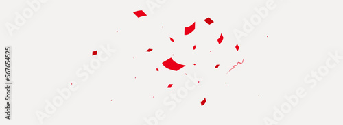 Ruby Streamer Christmas Vector Panoramic Grey