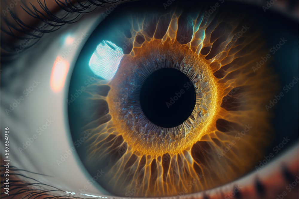 Human eye close-up. Sight and vision
