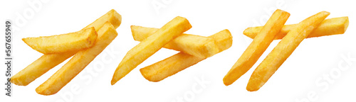 Flying potato fries set cut out