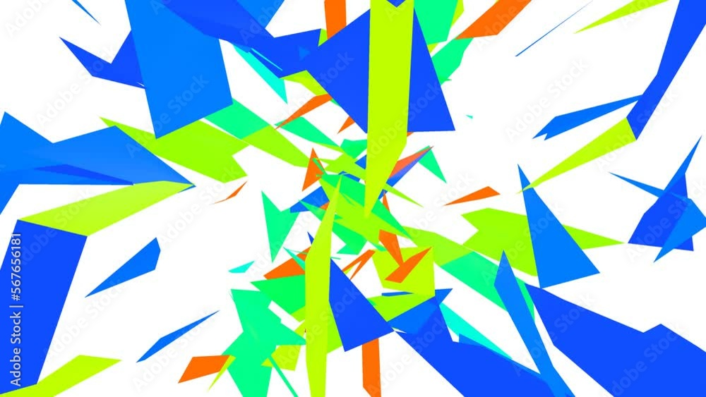 カラフル VJ ポップ フラッシュ 点滅 回転 白背景 [ループ対応] [別Verあり]