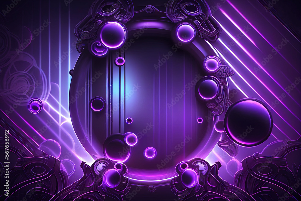 Fototapeta premium purple color circular neon background