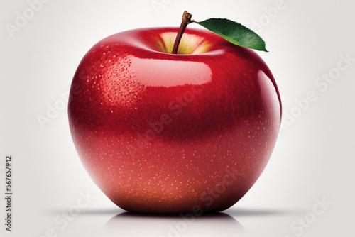 red apple isolated on white background AI Generative