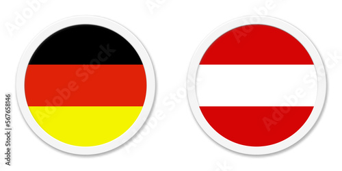 Free Download Deutschland und Österreich - Zwei runde Buttons - GFXLoad