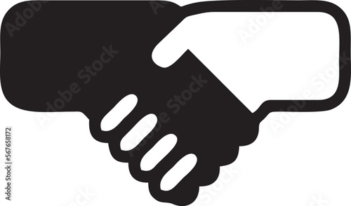 Hand icon symbol in black vector image , illustration of the human finger