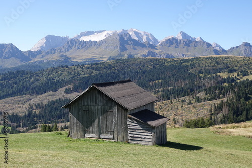 Marmolada, gesehen von der Pralongia-Hochebene