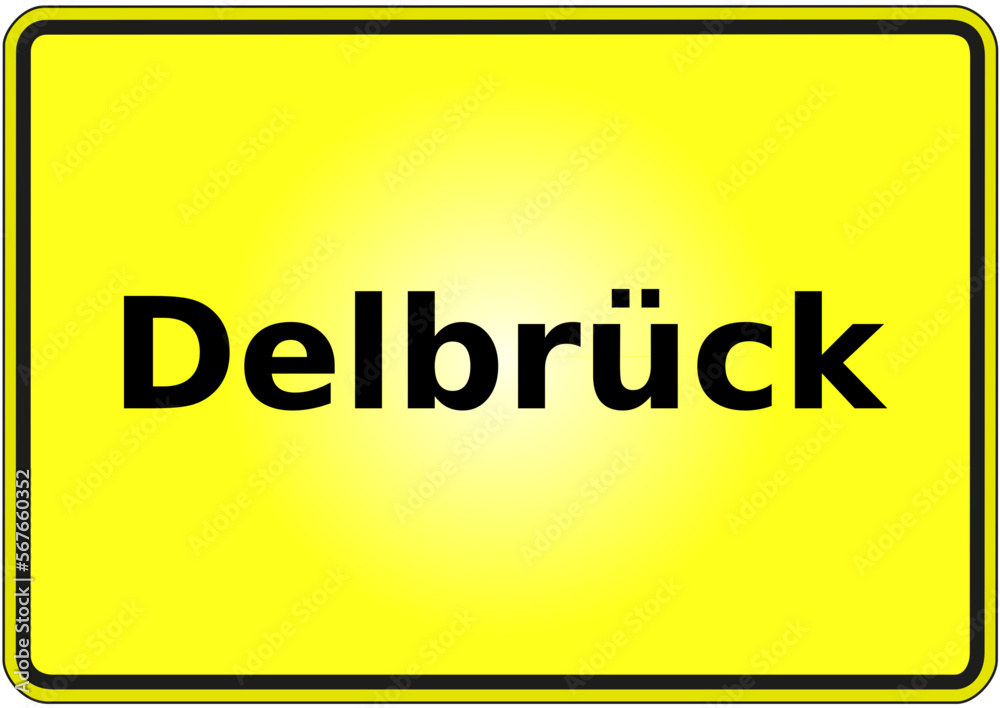 Stadteingangsschild Deutschland Stadt Delbrück Stadteingangsschild Deutschland Stadt Delbrück