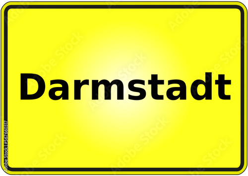 Stadteingangsschild Deutschland Stadt Darmstadt