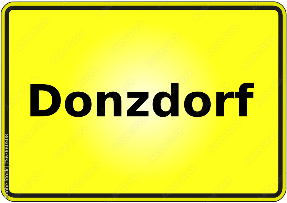 Stadteingangsschild Deutschland Stadt Donzdorf Stadteingangsschild Deutschland Stadt Donzdorf