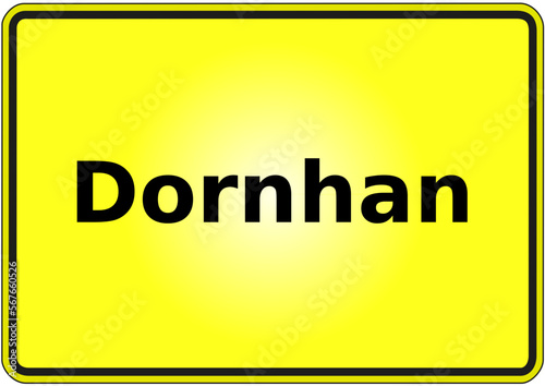 Stadteingangsschild Deutschland Stadt Dornhan