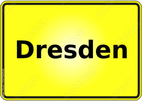 Stadteingangsschild Deutschland Stadt Dresden