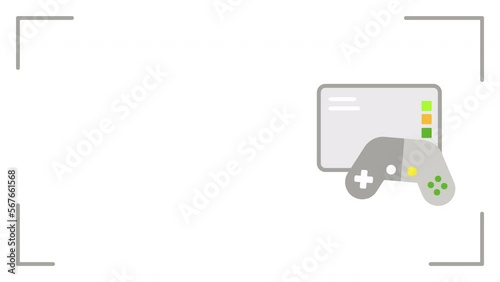 4k video of computer console on white background.