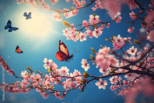 blossom and butterflies