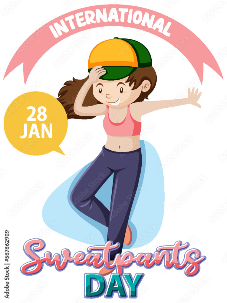 International Sweatpants Day Banner Design