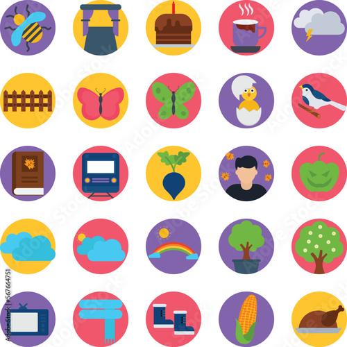 Winter icons pack, spring icons set, winter symbols, winter vector icons, new year icons set, Tree icons pack, festival icons set, event icons, winter flat icons set