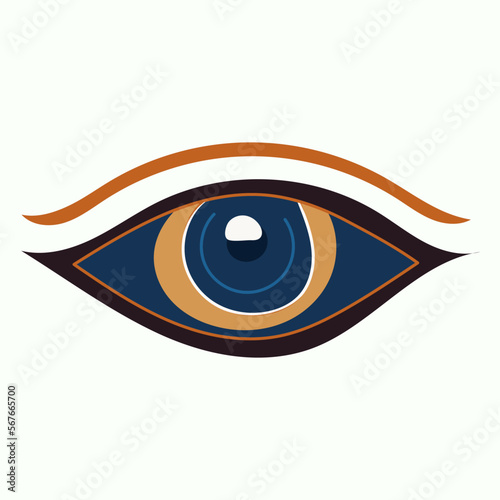 mystical eye, evil eye, divination, clairvoyance in flat style, vector