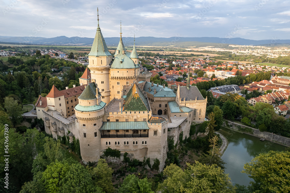 View of castle Bojnice in Slovakia