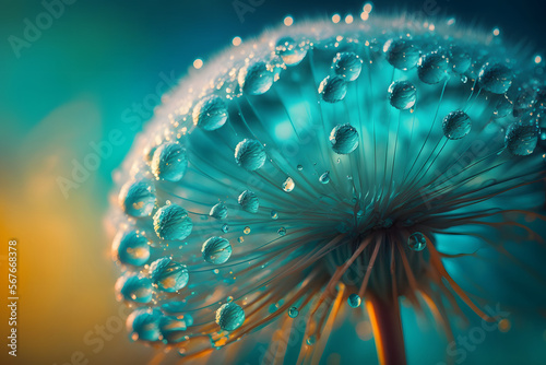 close up of a dandelion 3d render