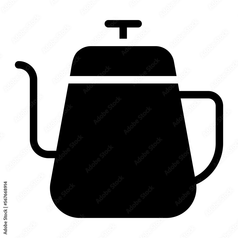 Obraz premium coffee pot glyph icon