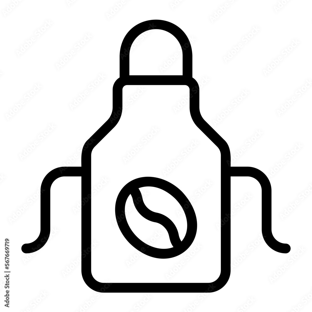 Obraz premium apron line icon