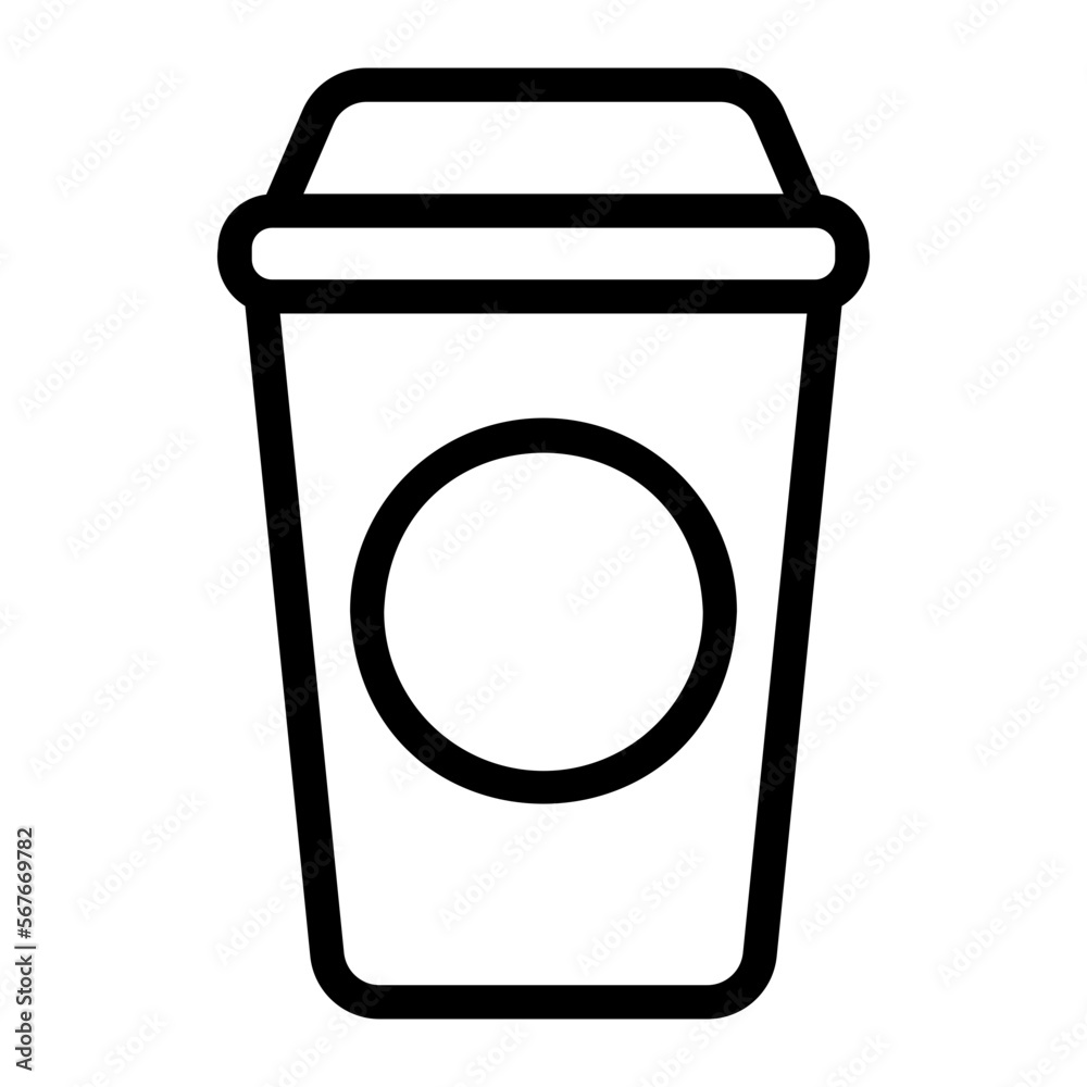 coffee cup line icon