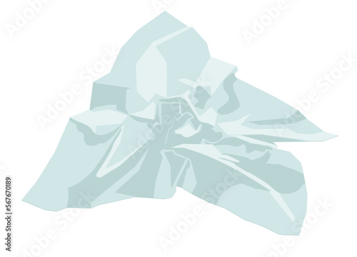 Used napkin or crumpled paper isolated on blue background. Cold or flu seasonal. Wet paper, crumpled wrinkled wrapper vector illustration. Vector cartoon crumpled pieces of paper.