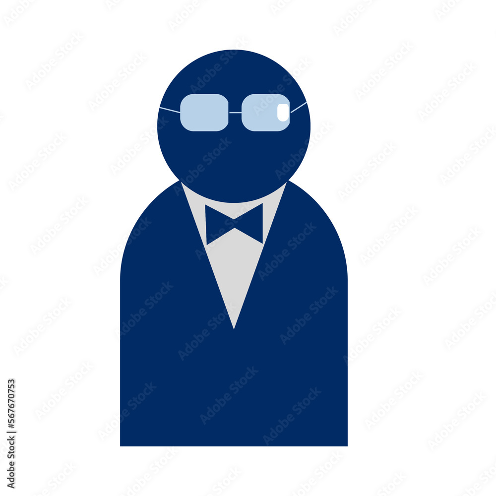 people for infographic icon man with glasses in navy blue color people for infographic icon man with glasses in navy blue color