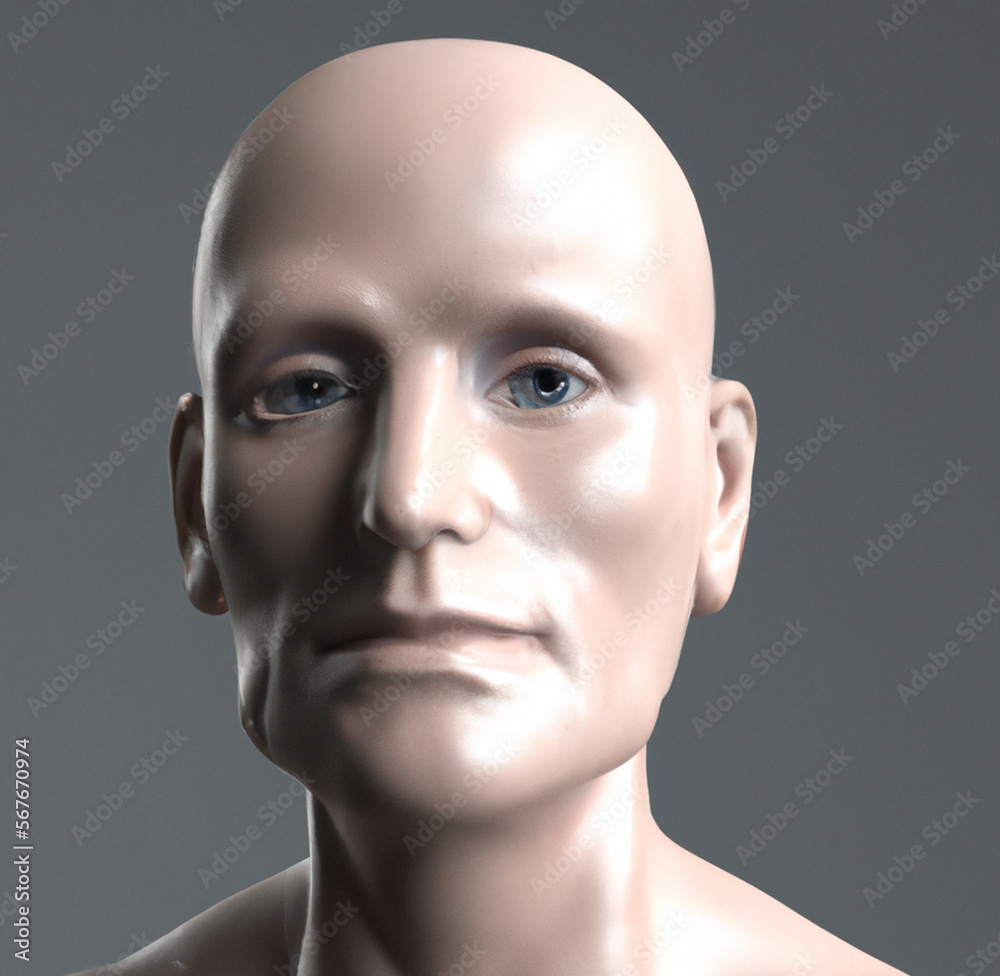 3d hyperrealistic portait of humanoid robot 3d hyperrealistic portait of humanoid robot