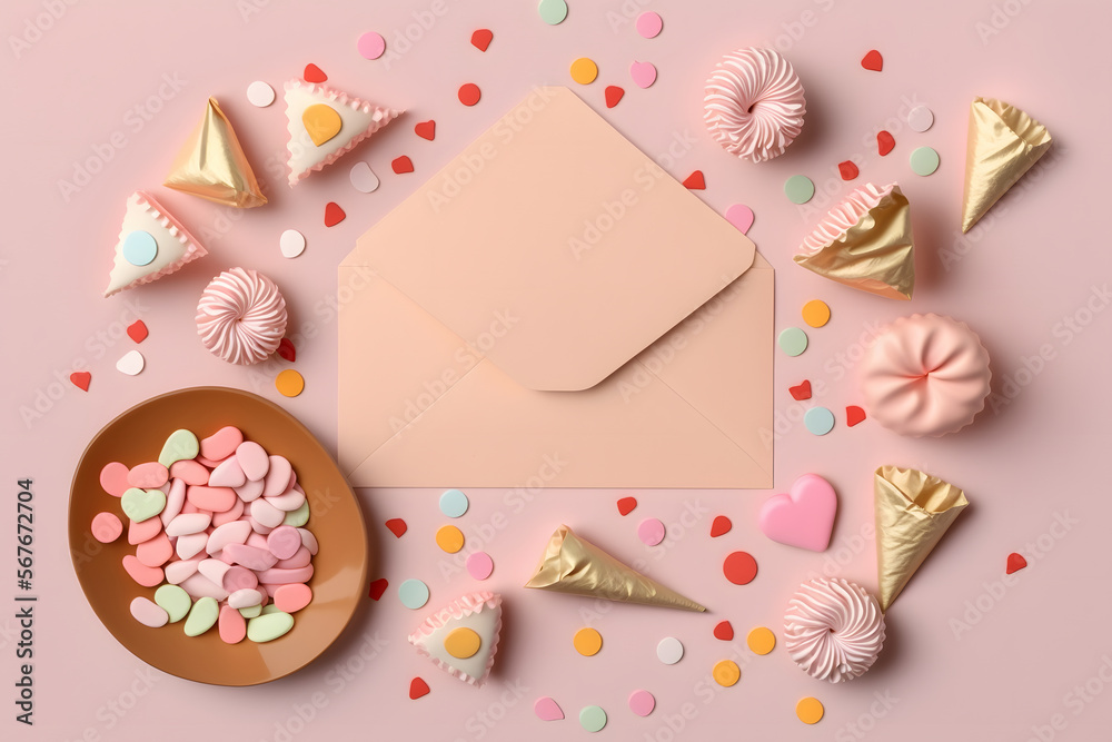 love letter, hearts, love, valentine's day, 3d render love letter, hearts, love, valentine's day, 3d render