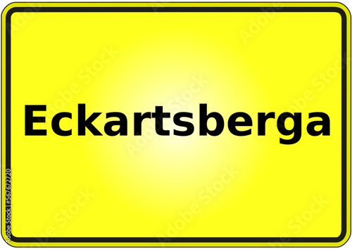 Ortseingangsschild Deutschland Stadt Eckartsberga