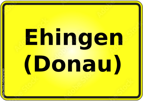 Ortseingangsschild Deutschland Stadt Ehingen (Donau)