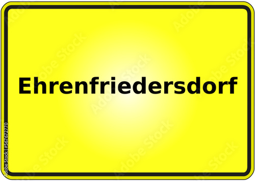 Ortseingangsschild Deutschland Stadt Ehrenfriedersdorf