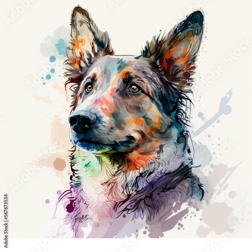 Tech Tails: AI Generated Hand-drawn Dog Portraits