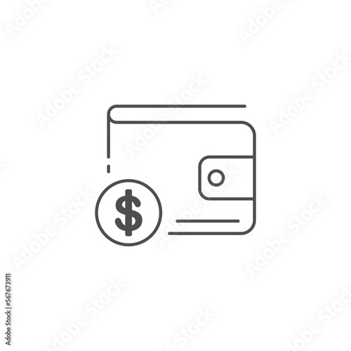 Wallet Icon. Vector illustration, EPS10