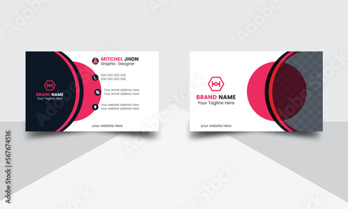 Double sided business card design. Clean advertising design. Unique business card design. Business card layout with modern design. Professional visiting card design. Simple corporate business card