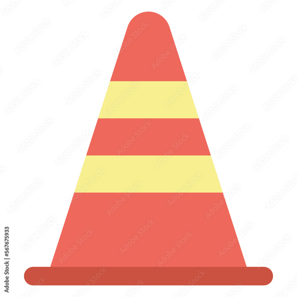 traffic cone flat illustration traffic cone flat illustration