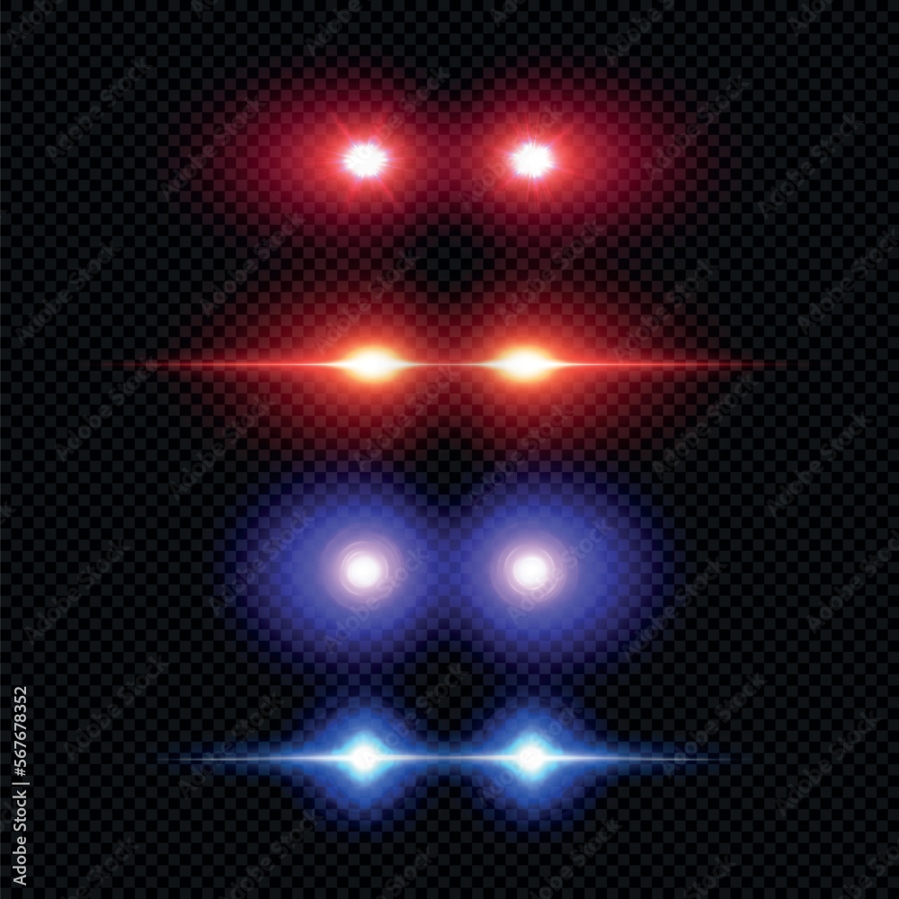 Laser eyes overlays isolated, various red and blue glowing eyes light  effects, superhero sight template vectors, laser eyes meme making clipart  Stock Vector | Adobe Stock