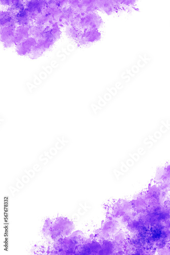Abstract Purple Splash Watercolor Vintage Wedding Invitation Shape Texture