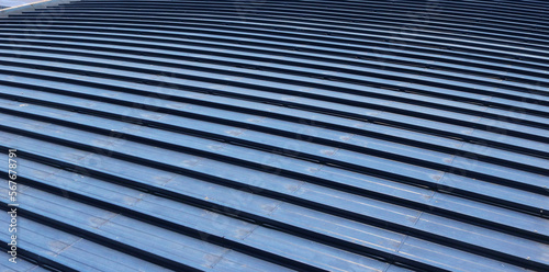 Metal sheet roof pattern texture background.
